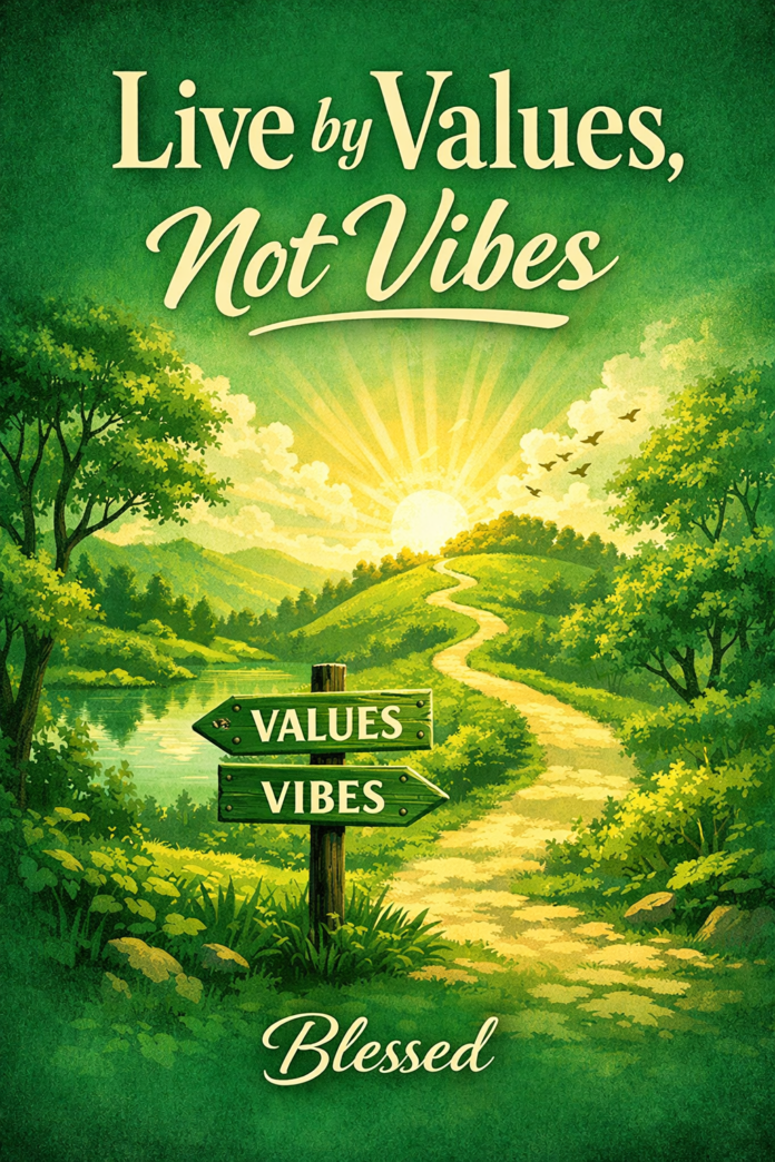 LIVE BY VALUE NOT VIBES